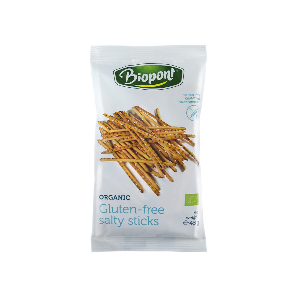 Paluszki solne bezglutenowe do dekoracji Biopont, 45 g