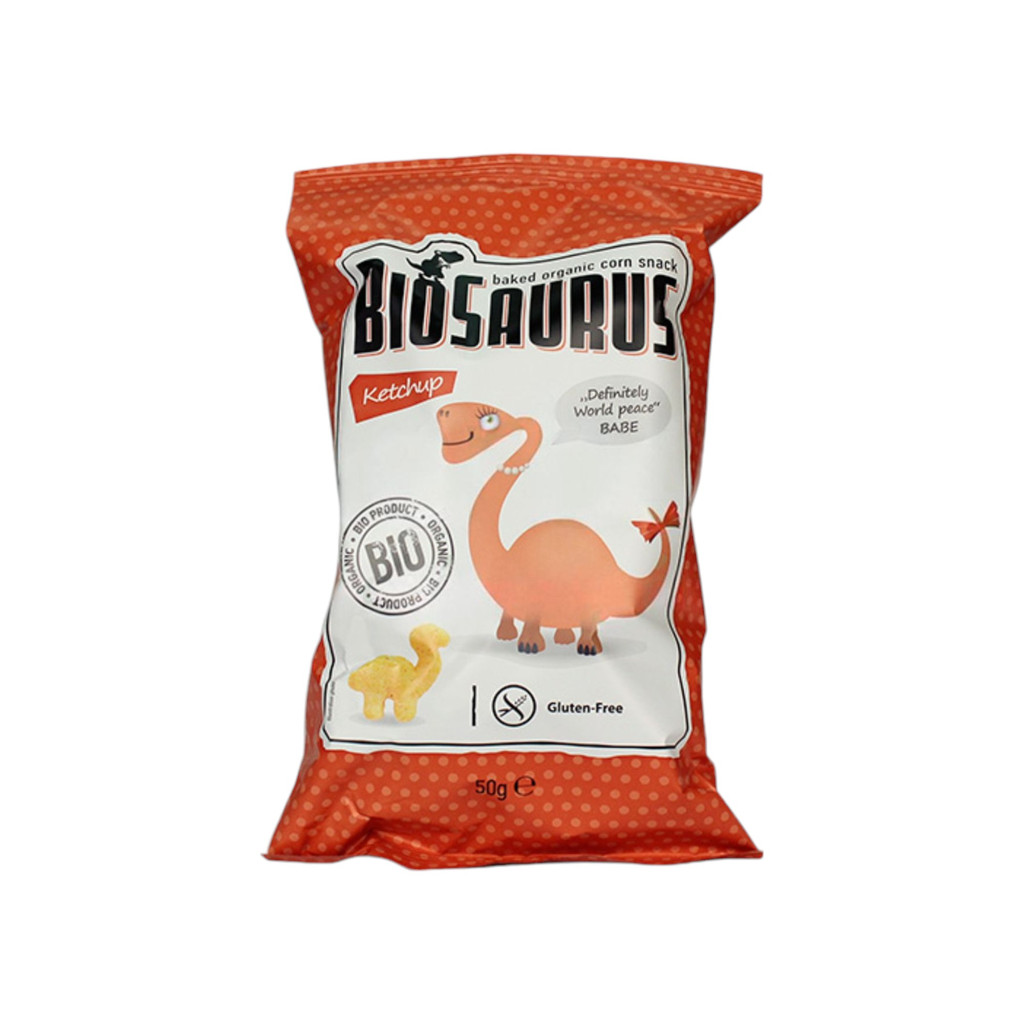 Biopont bio kukuričná pochúťka s kečupom, biosaurus babe, 50 g