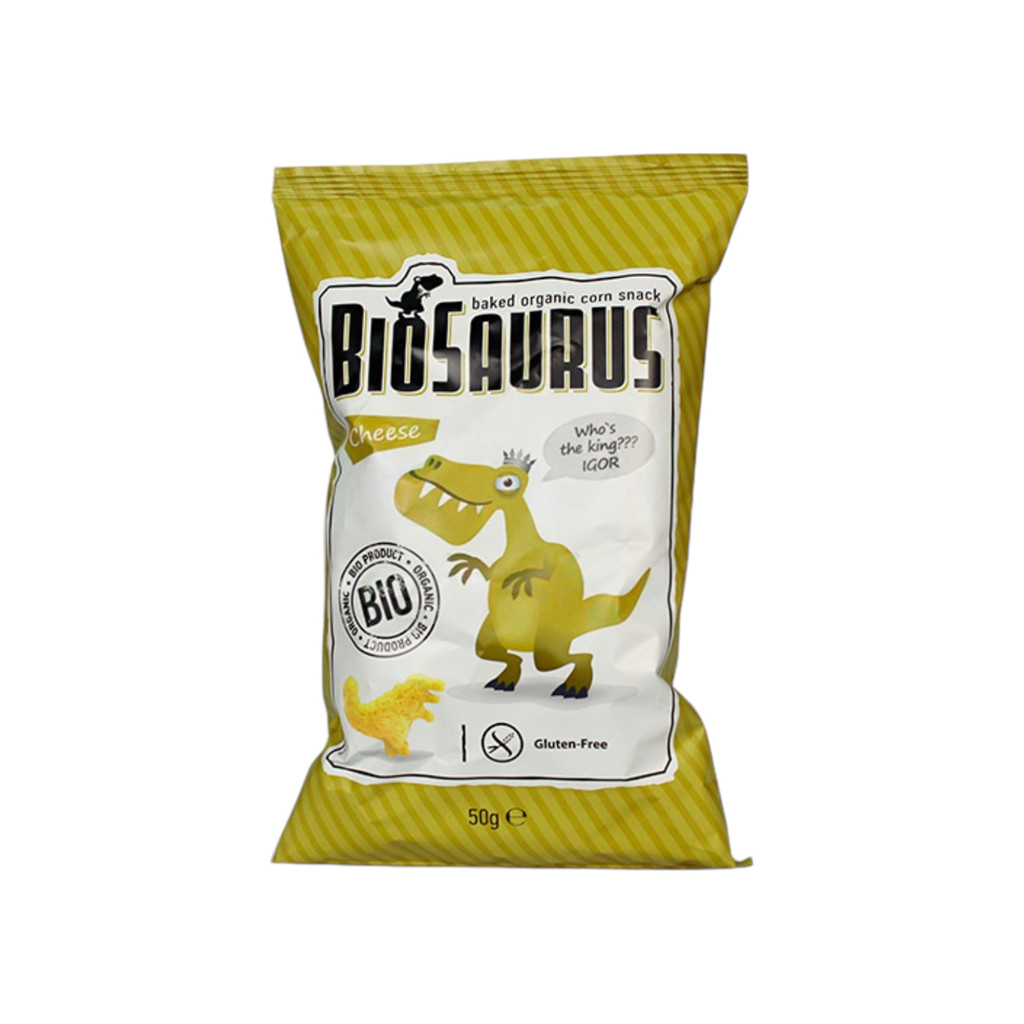 Bio-Mais-Snack mit Käsegeschmack Biosaurus Igor 50 g