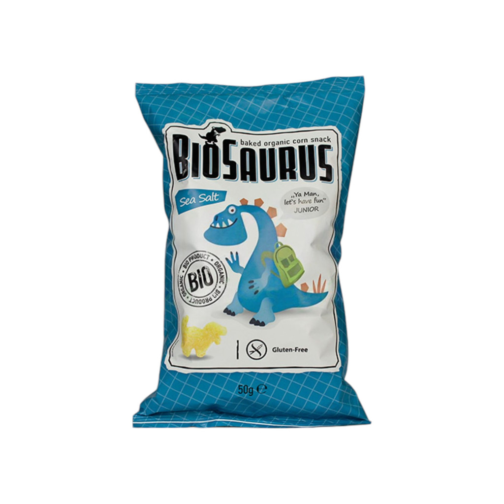 Organic corn snack with sea salt biosaurus 50 g