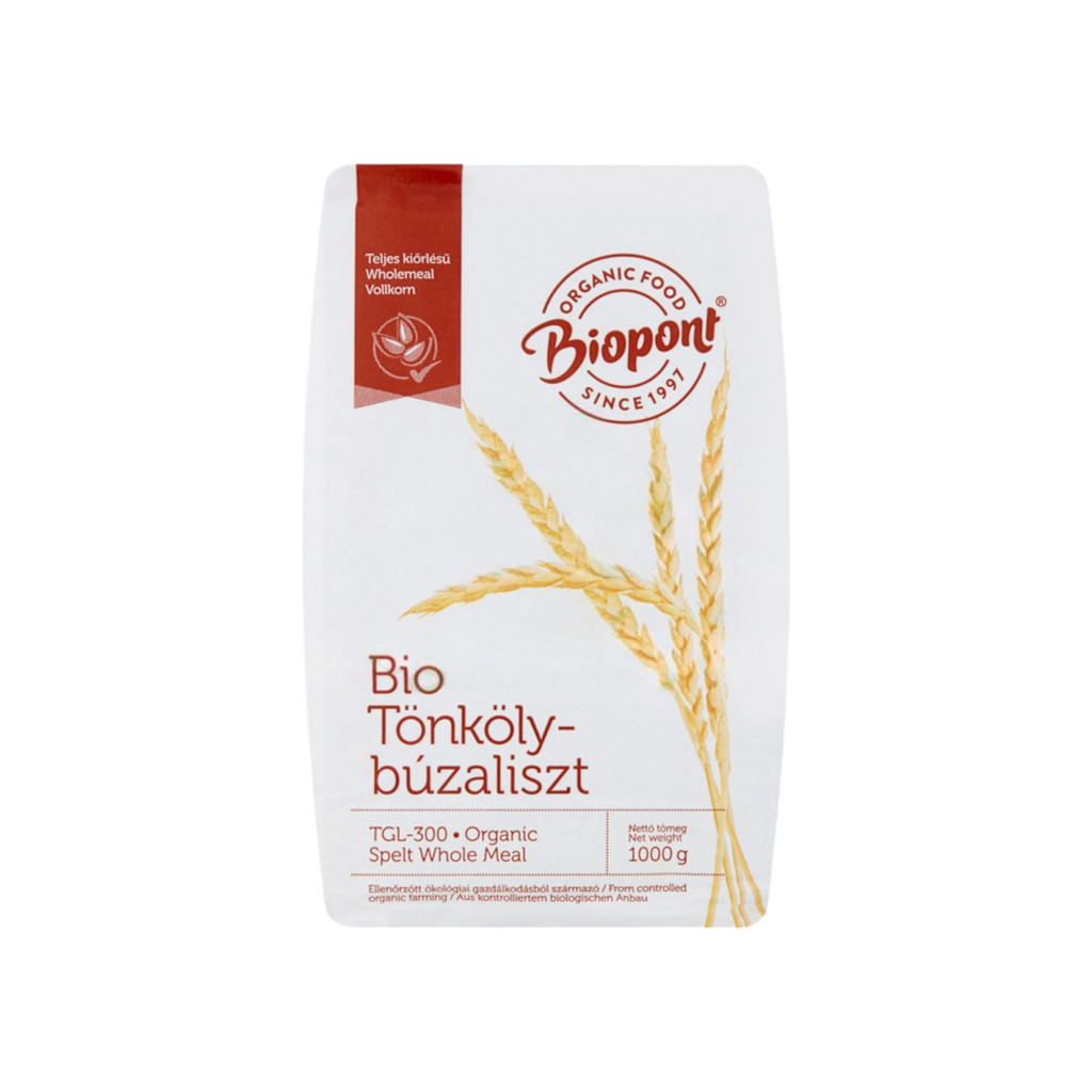 Biopont bio teljes kiőrlésű tönkölybúzaliszt tgl-200 1000 g