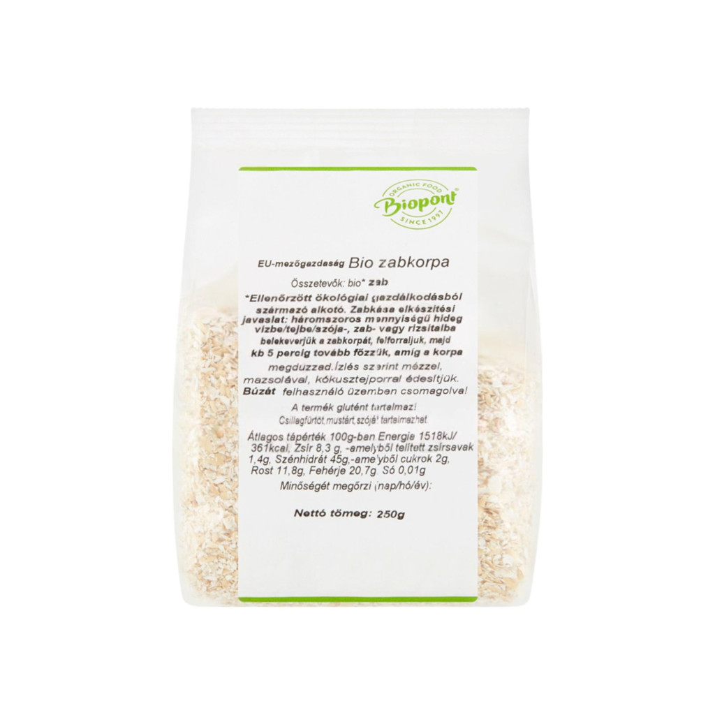 Organic oat bran BioPoint 250 g