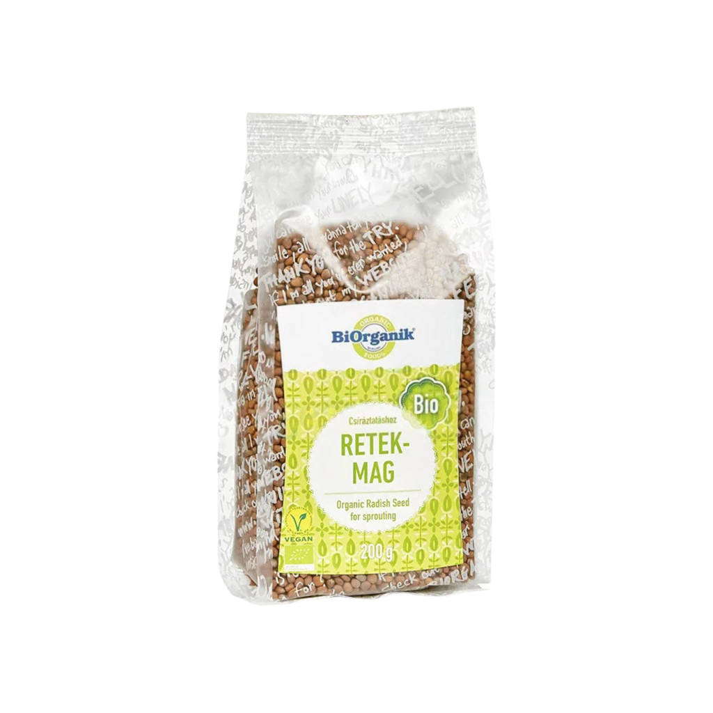 Organická semínka klíčící ředkvičky od Biorganik, 200g