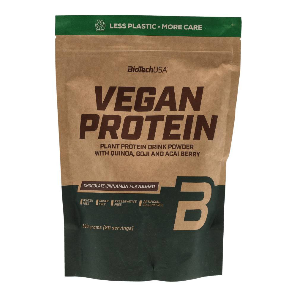 Biotech vegan protein chocolate-cinnamon flavored protein drink powder 500 g
