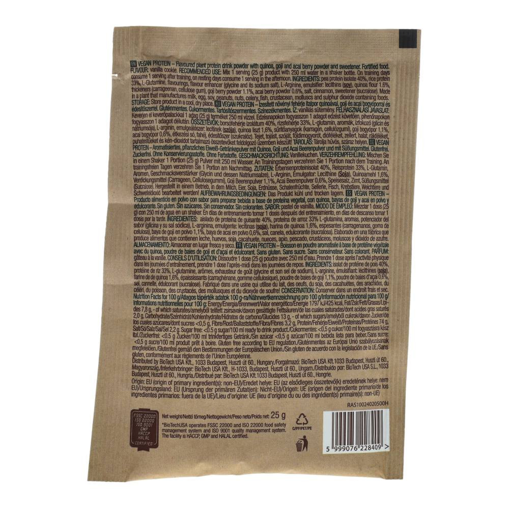 Pudră proteică vegană cu aromă de prăjitură de vanilie de 25 g