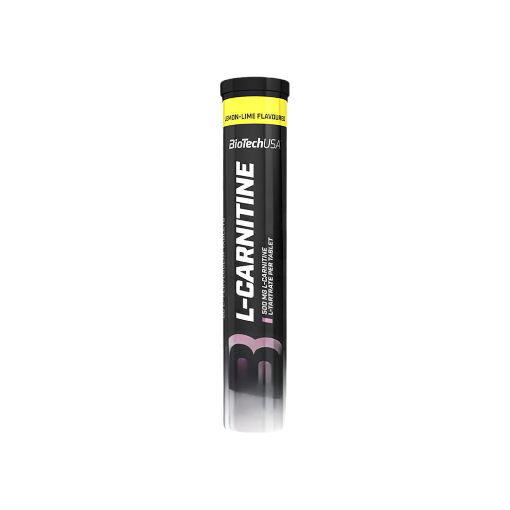Prestierateľné tablety s L-karnitínom BiotechUSA 500 mg citrón-lime, 20 ks