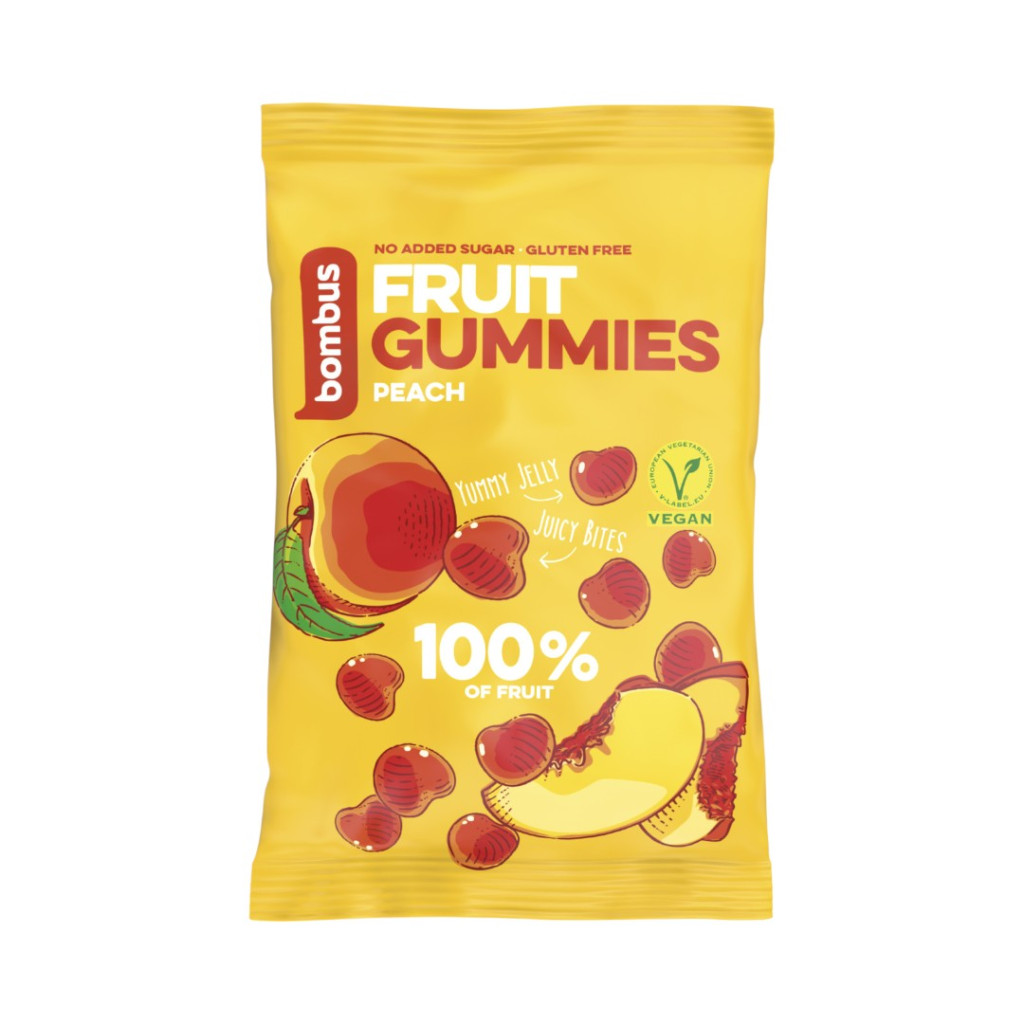 Bombus Őszibarackos gumicukorka 35g