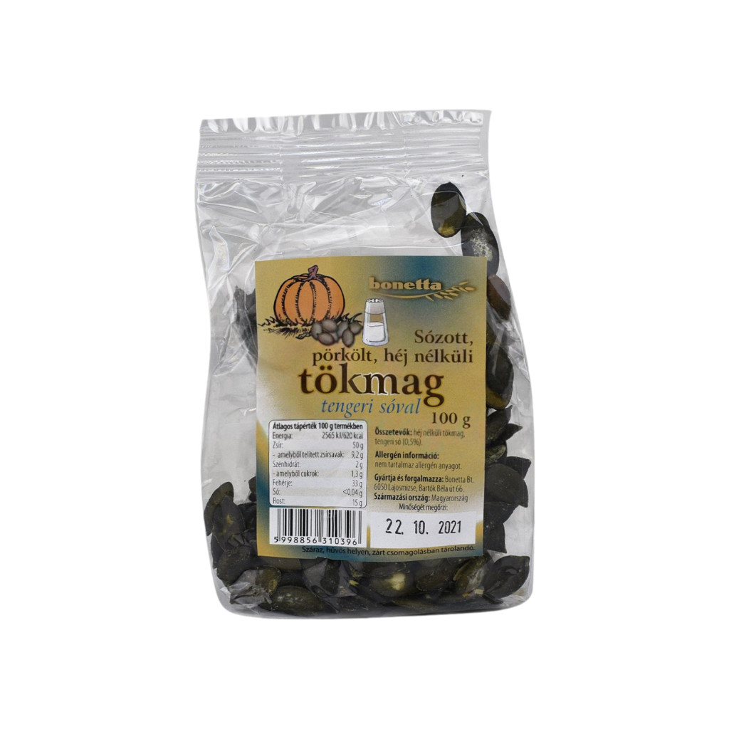 Unshelled roasted pumpkin seeds salted 100 g