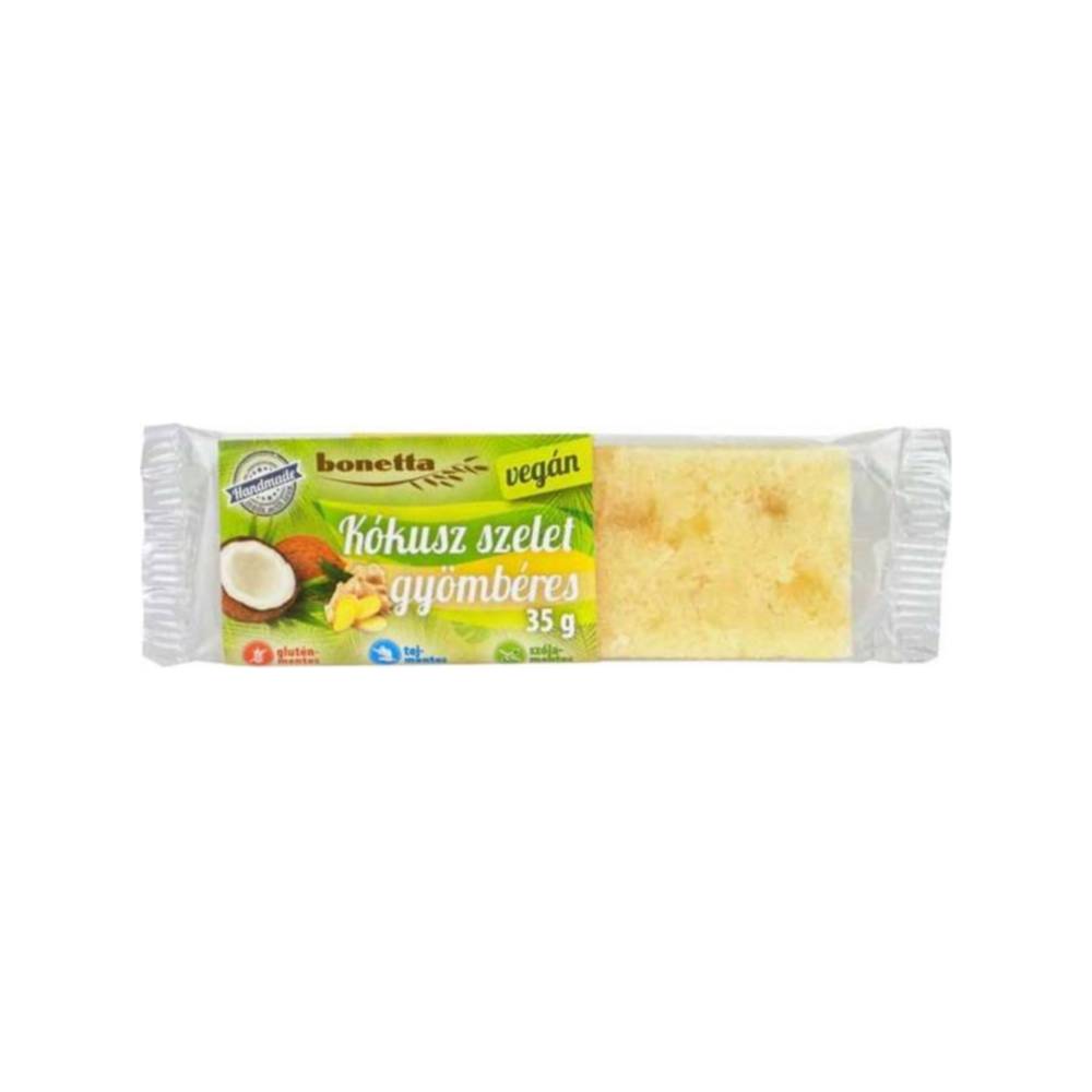 Bonetta vegan coconut ginger slice 35 g