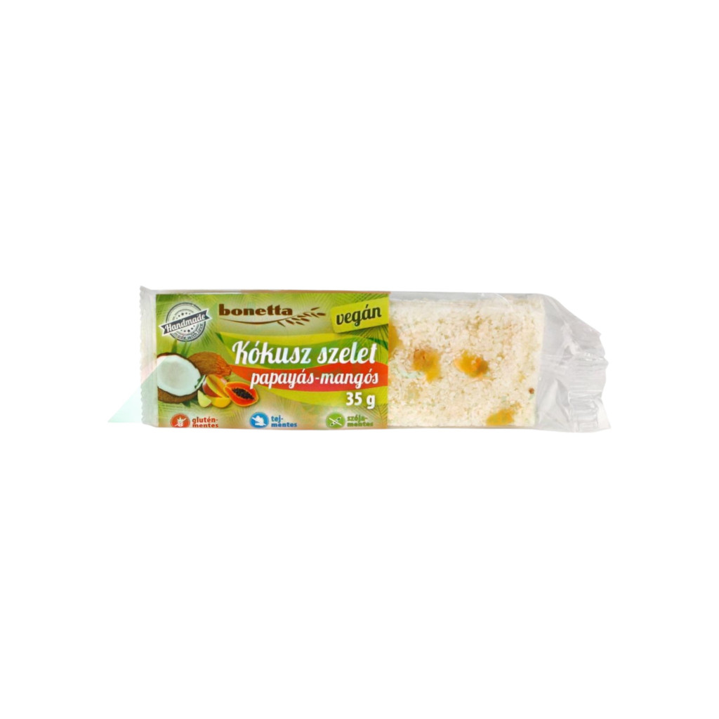 Baton vegane cu cocos, papaya si mango, 35 g
