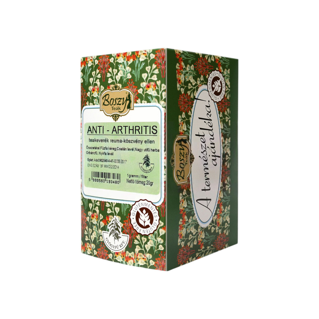 Ceai anti-artritic Boszy cu filtru pentru reumatism, gută 20 g