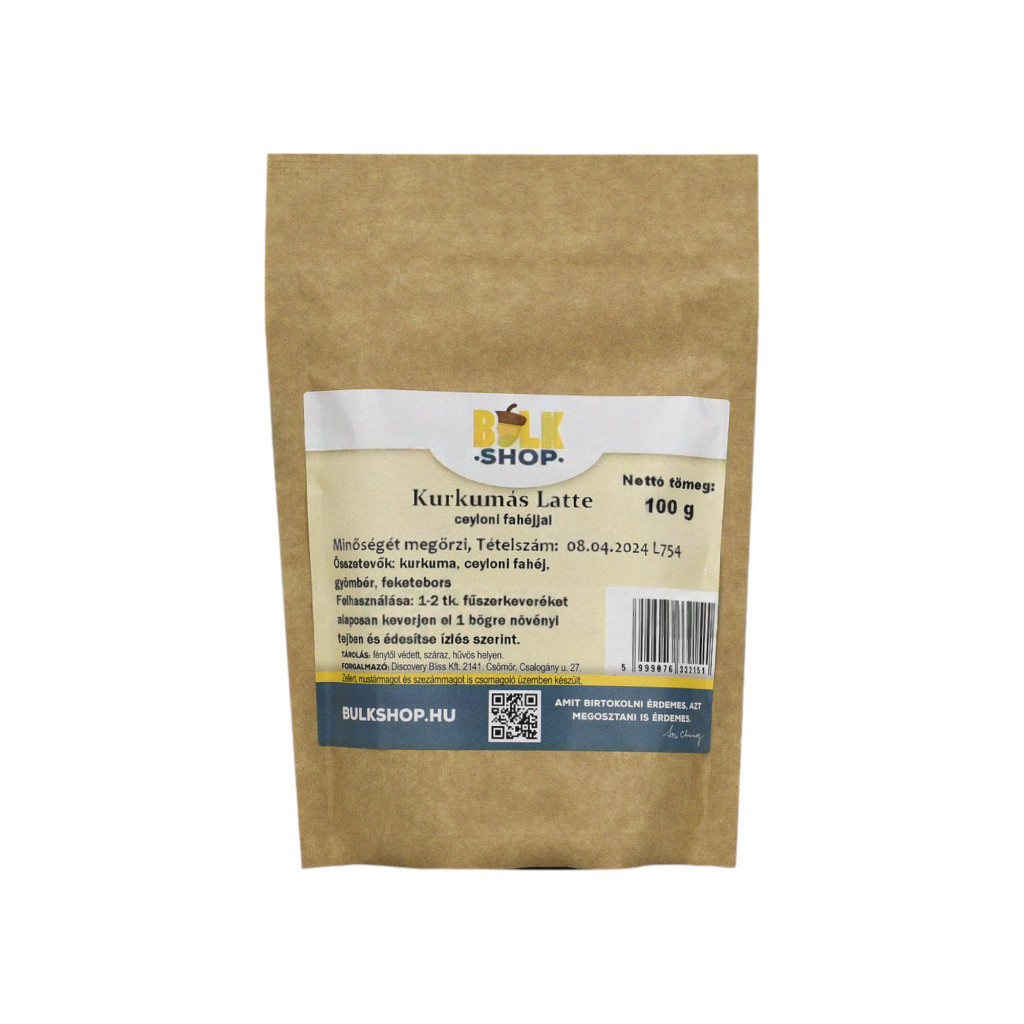 Bulk Shop kurkumás latte 100 g