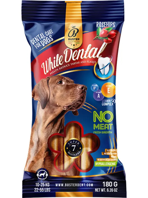 Buster csipkebogyó dental stick húsmentes vitaminokkal medium 10-25kg 180 g