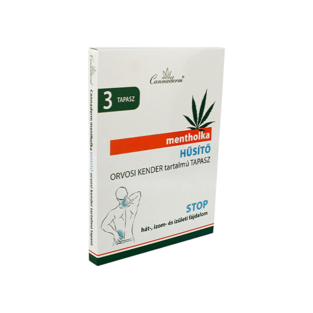 Cannaderm menthol cooling patches 3 pcs