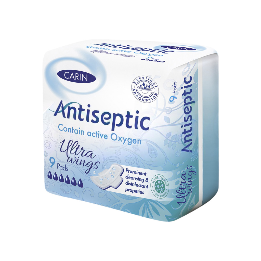 Carin Antiseptic Ultra Thin Winged Pantyliner 9 pcs