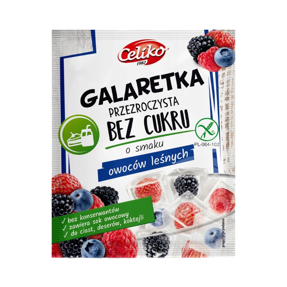Celiko tortazselé cukormentes erdei gyümölcs színtelen 14 g