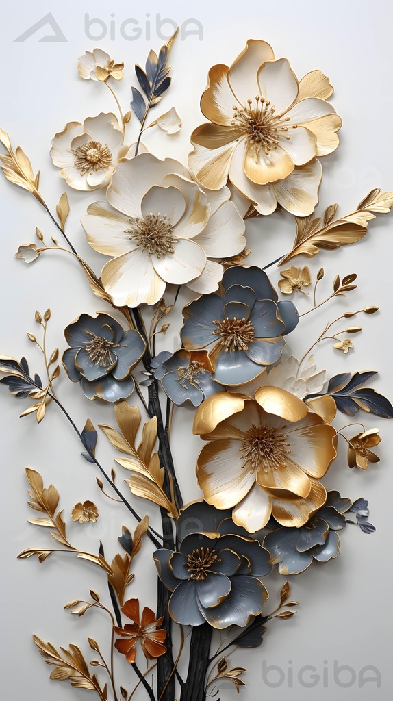Goldene Flora Eleganz