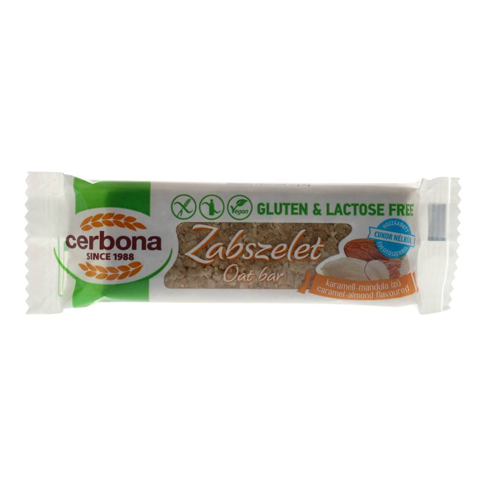 Cerbona gluténmentes karamell-mandula ízű zabszelet 40 g