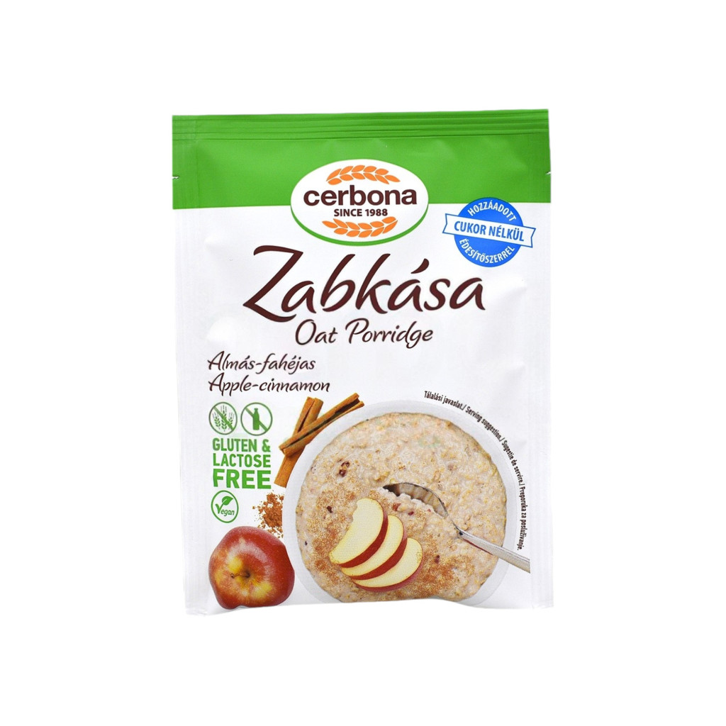 Cerbona bezlepková ovesná kaše s jablkem a skořicí 50 g