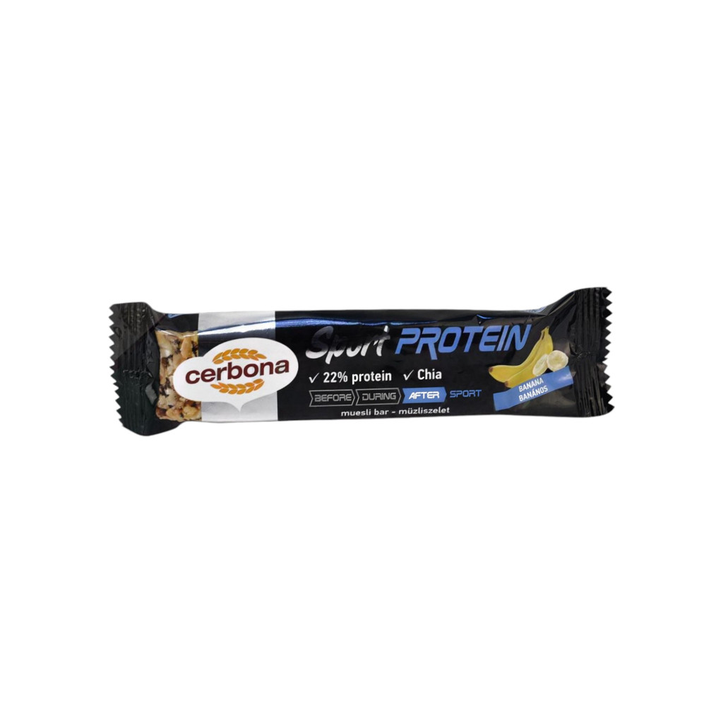 BARĂ DE MUZLI CU PROTEINE DE BANANĂ CERBONA 35 g