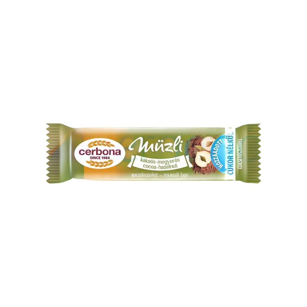 Cerbona čokoládovo-lískový plátek bez cukru 20 g