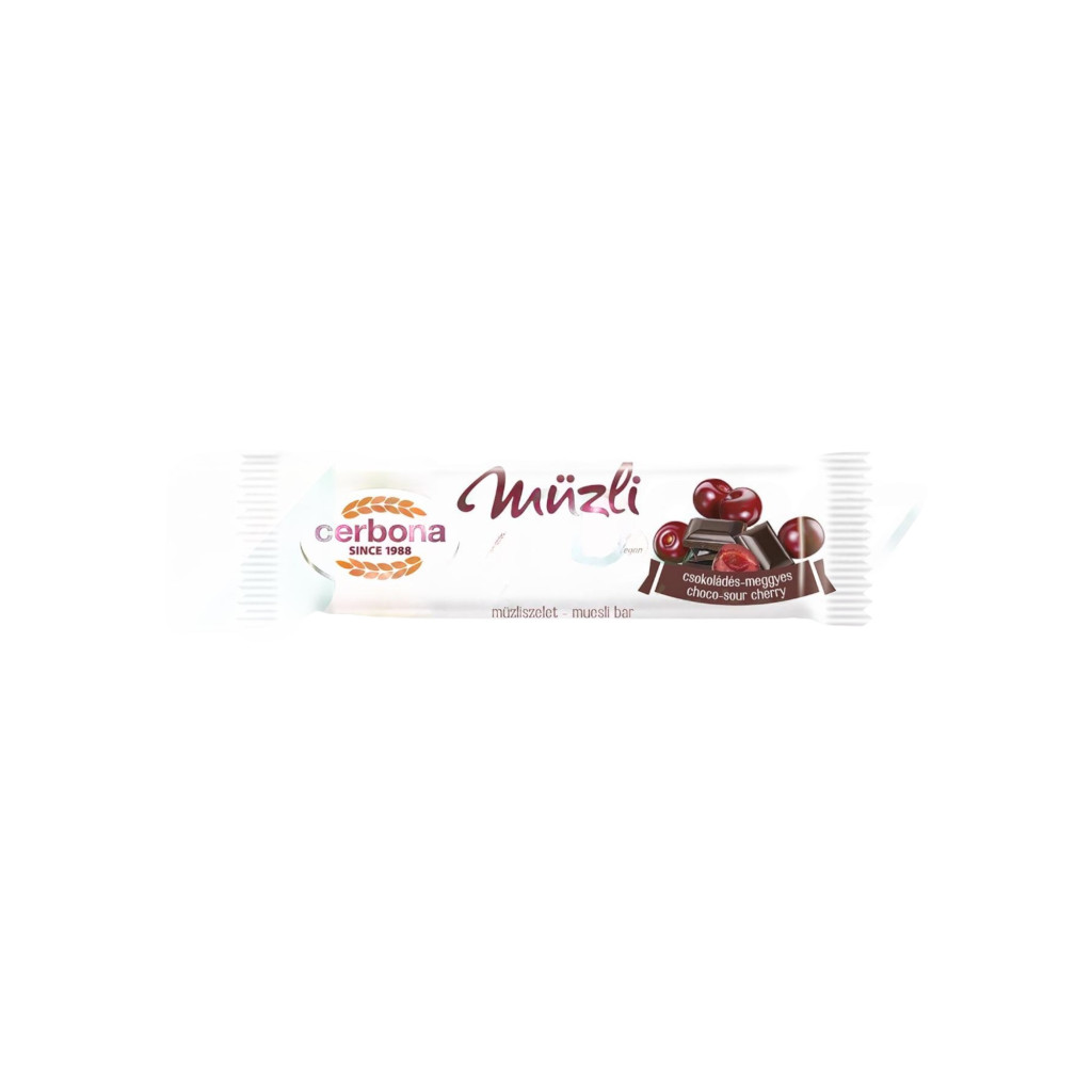 Cerbona gluten-free cherry-chocolate cereal bar 35 g