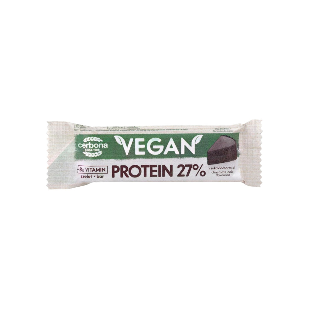 Cerbona vegán szelet proteines csokoládétorta ízű 40 g
