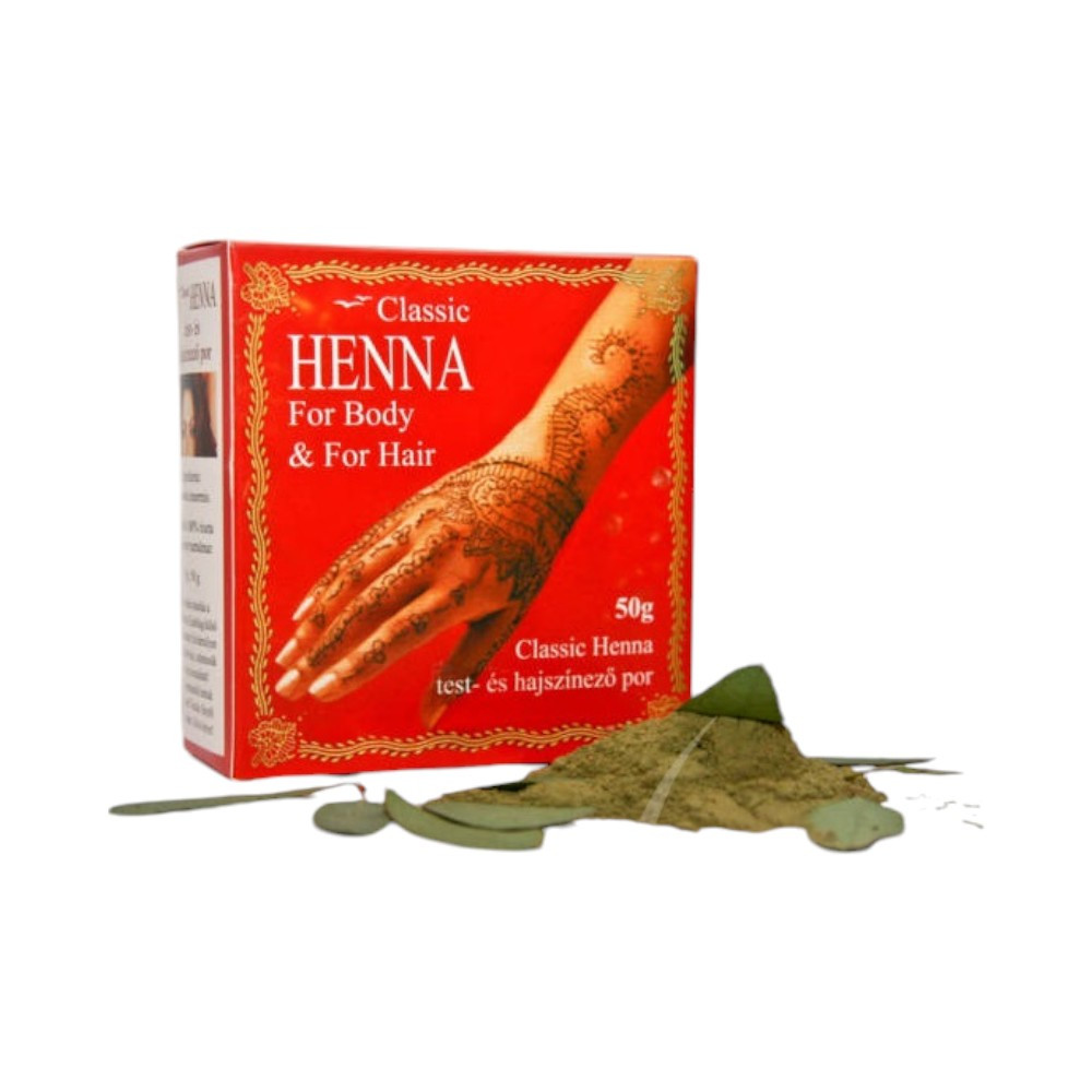Klasický Henna farbivový prášok na vlasy a telo 50 g