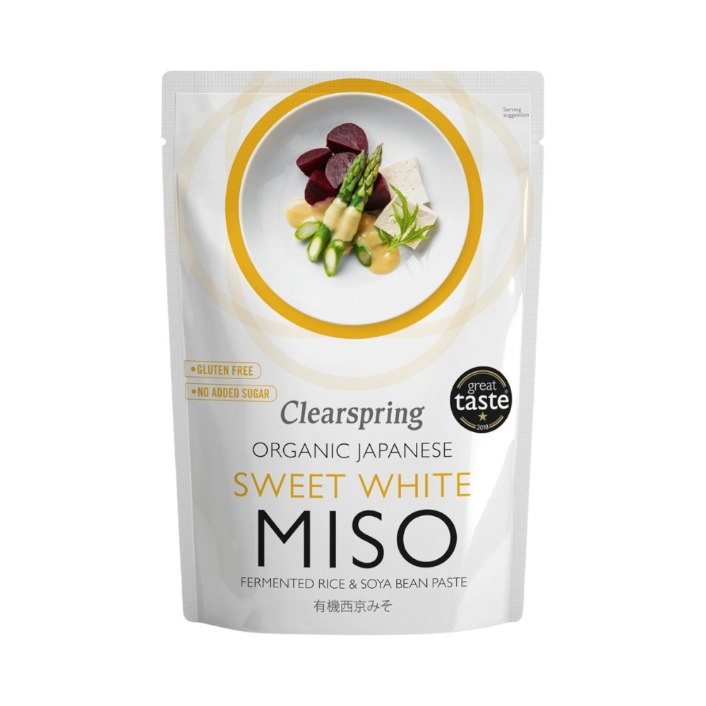 Clearspring bio édes fehér miso-tasakos 250 g