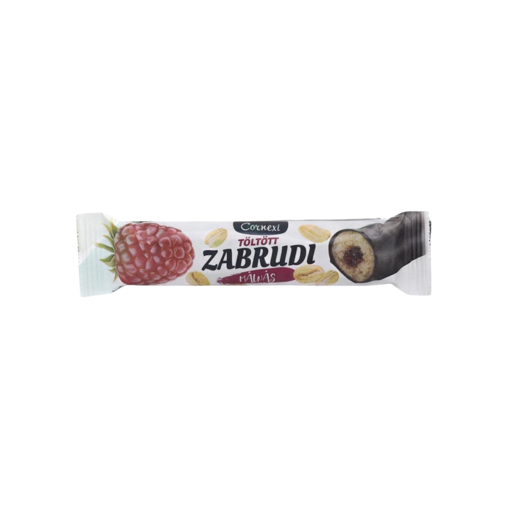 Cornexi Zabrudi - Haferrolle gefüllt mit Himbeermarmelade, umhüllt mit Kakao, 30 g