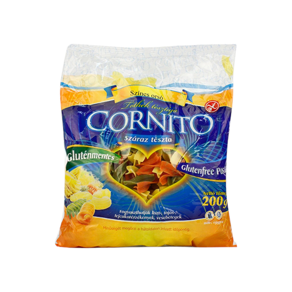 Bezlepkové těstoviny Cornito s barevnými šroubky, 200 g