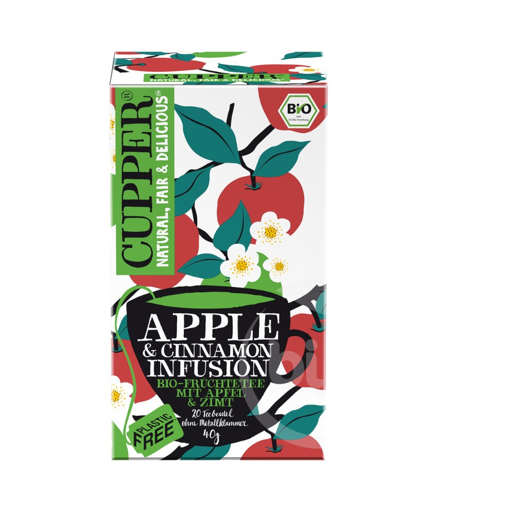 Cupper bio alma fahéj tea 20 db 40 g