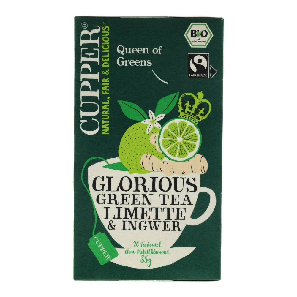 Cupper bio lime&amp;amp;amp;ampampampampampampampginger lime-gyömbér zöld tea 20 db 35 g