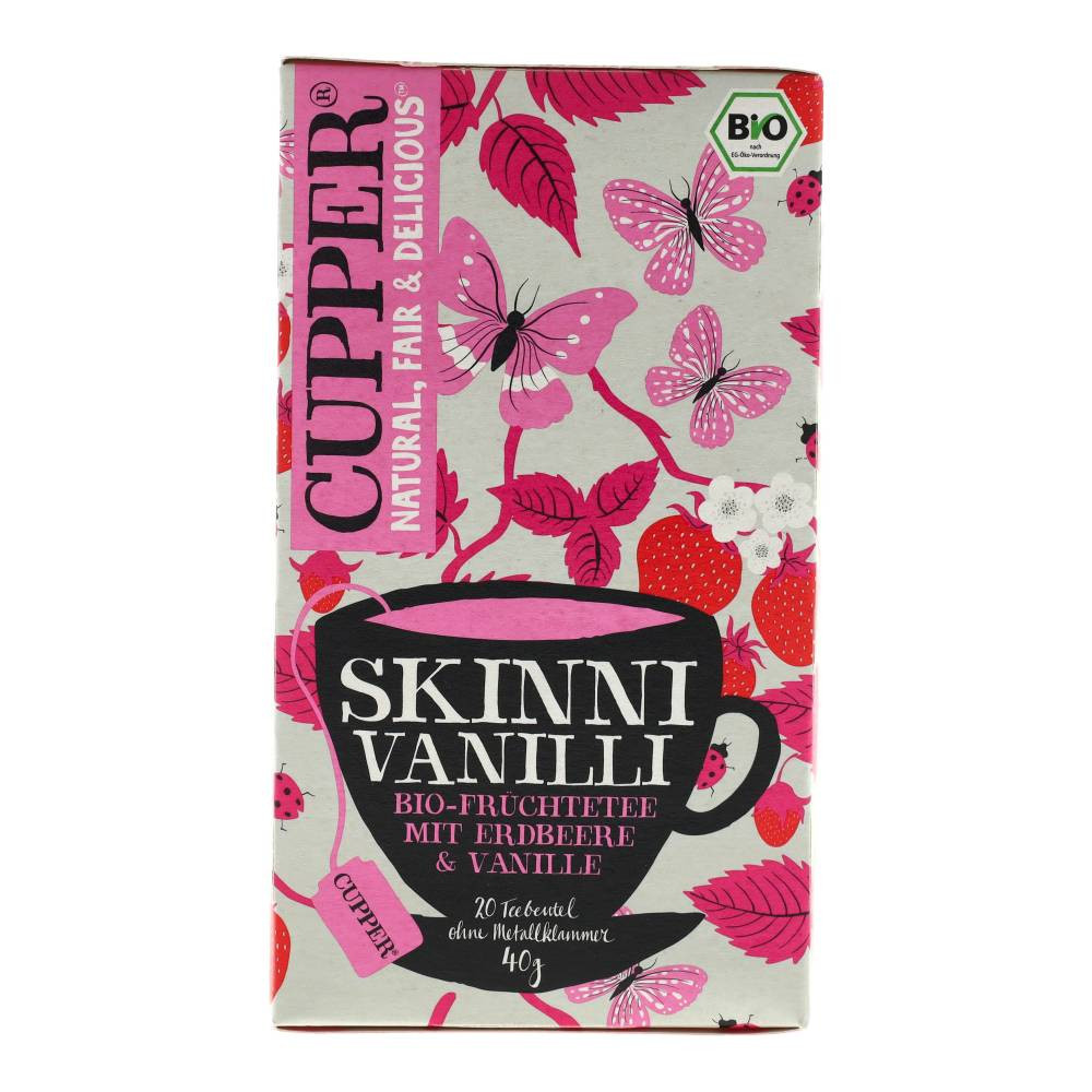 Cupper bio skinni vanilli vaníliás gyümölcstea 20 db 40 g