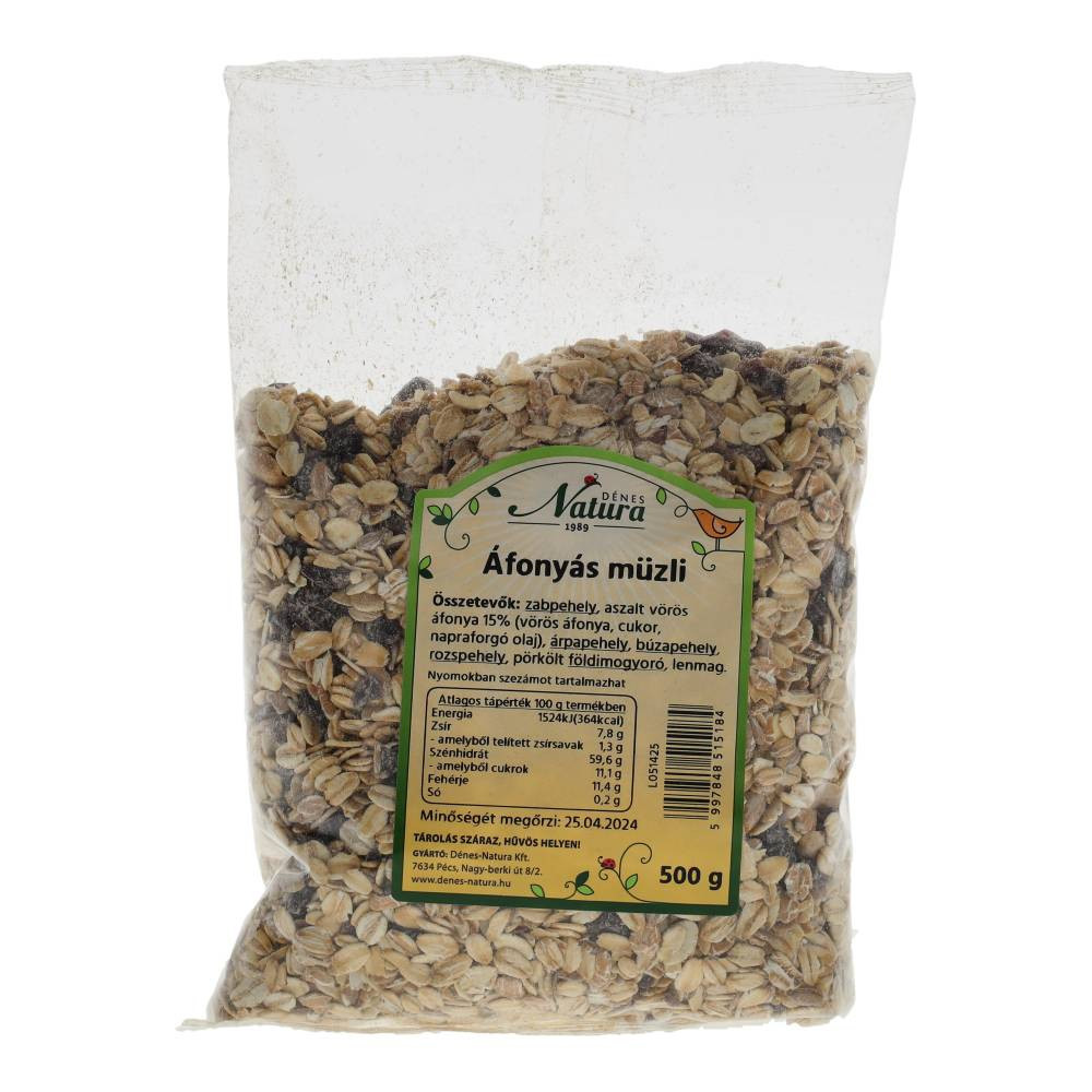 Muesli cu afine Dénes-Natura 500 g