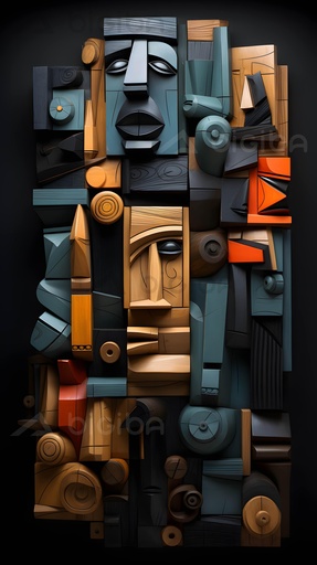 Paesaggio onirico cubista