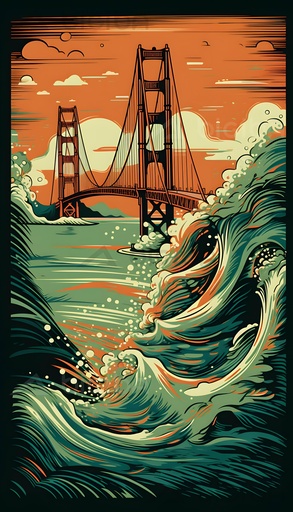 Golden Waves of Imagination