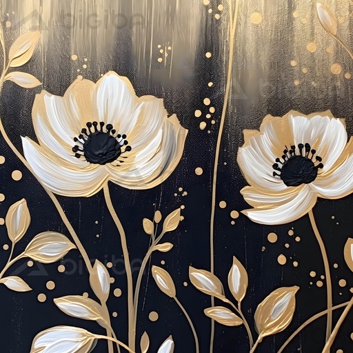 Golden Rain on Midnight Blossoms