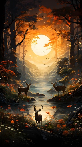 Nature Enchantée au Crépuscule