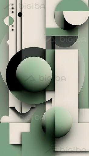 Zielona Geometryczna Harmonia