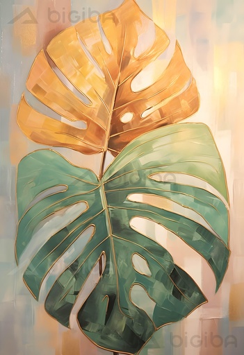 Delicia de Monstera bañada por el sol