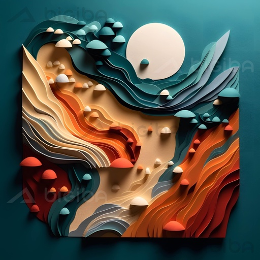 Szürreális dűnék tájképe