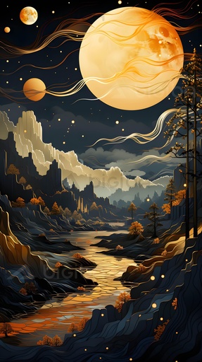 Susurros lunares junto al arroyo