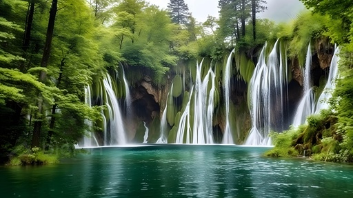 Zelené vodopády