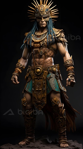 Méltóságteljes Azteka Harcos