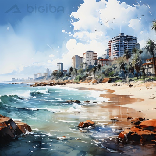 Klid mořského pobřeží