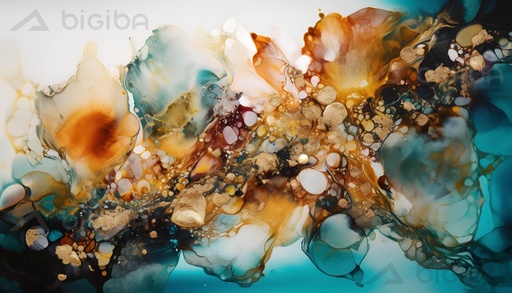 Aqua and Amber Symphony