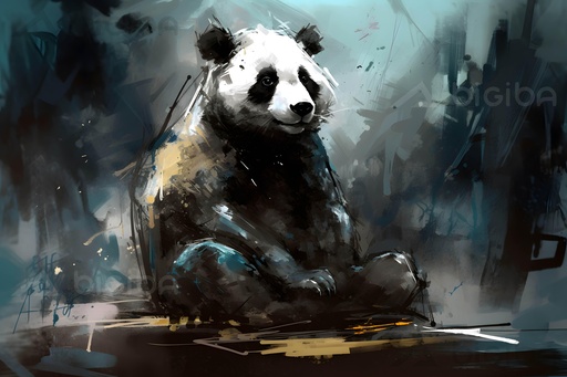 Panda's Pensive Portrait