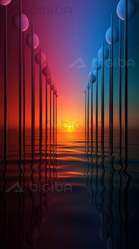 Symétrie du coucher de soleil