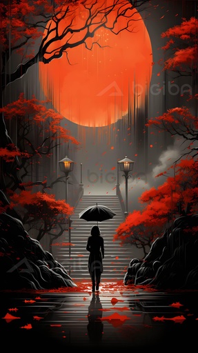 Crimson Moonlight Serenade